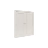 Newton Interior Door Solid Core Single Panel Pre Hung French Door Primed White 